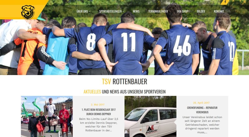 Website TSV Rottenbauer